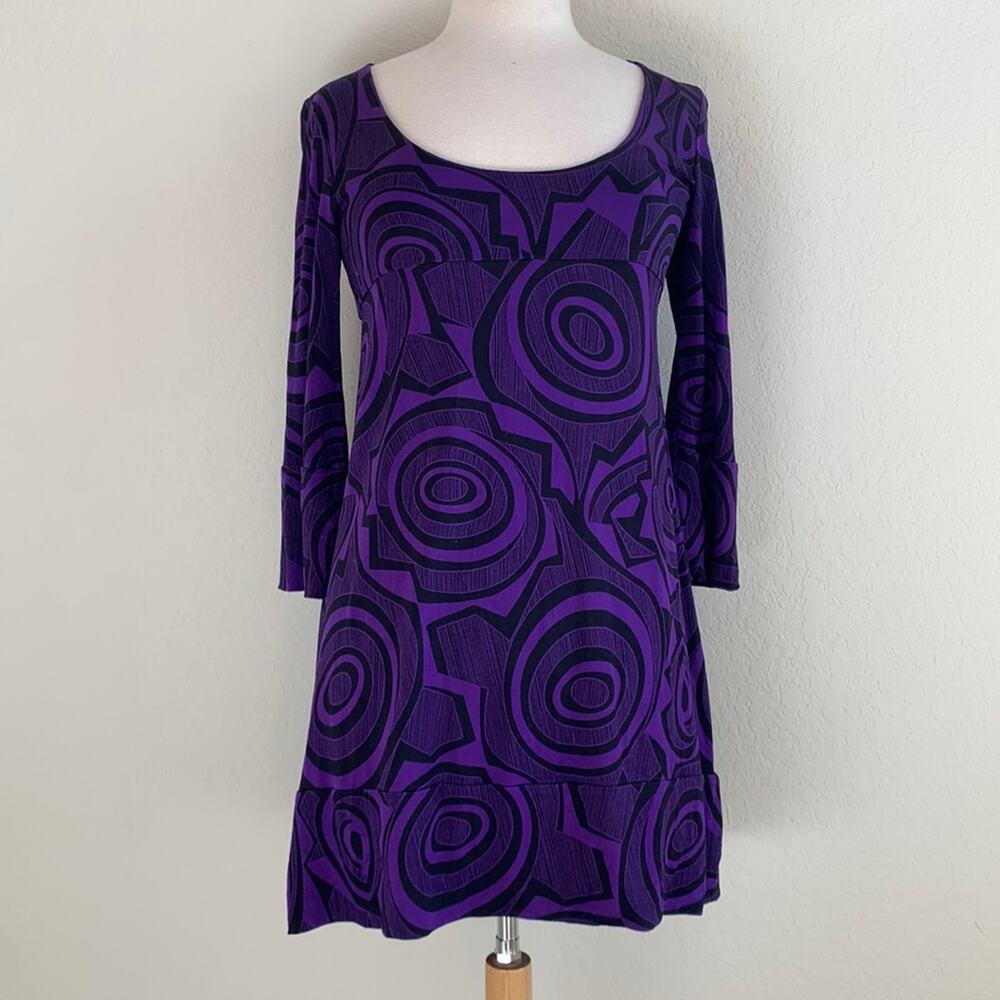 Diane vonFurstenberg Purple Silk Mini Dress